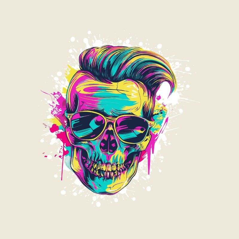 Techno Skull Party Hairstyle