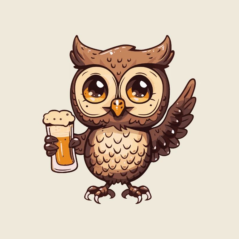 Owl Beer Comic Party