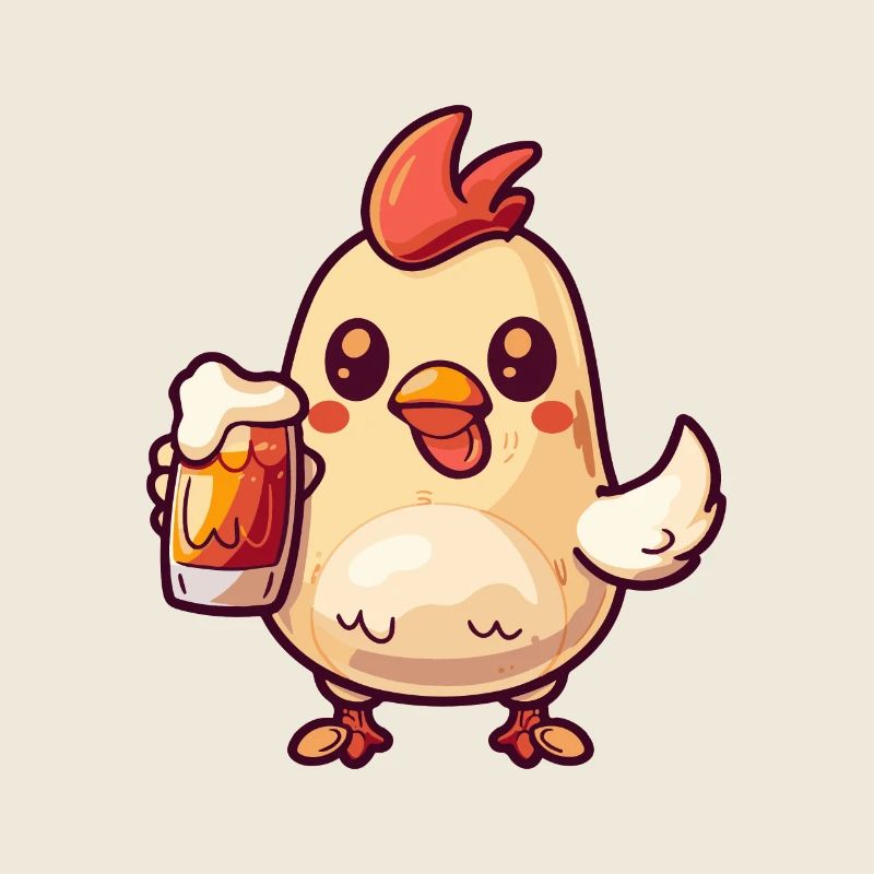 Huhn Bier Comic Party