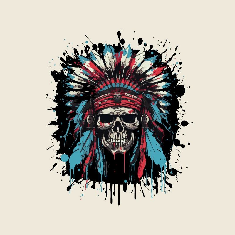 Portrait de chef indien Apache mort