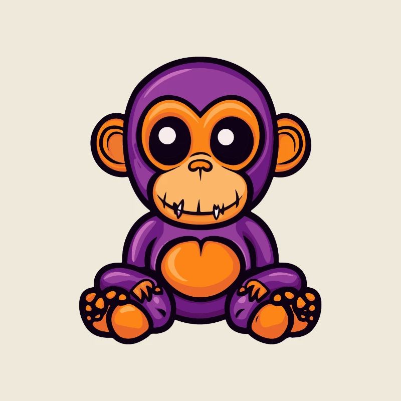 Affe Halloween Comic Zombie