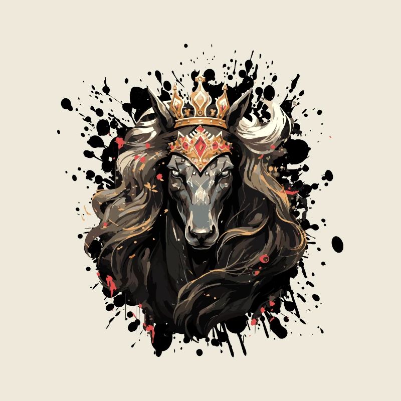 Tête de cheval Portrait Couronne