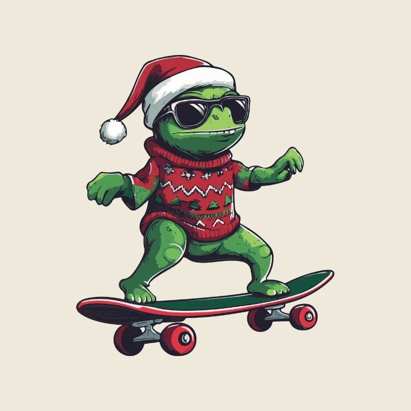 Chameleon Christmas Funny
