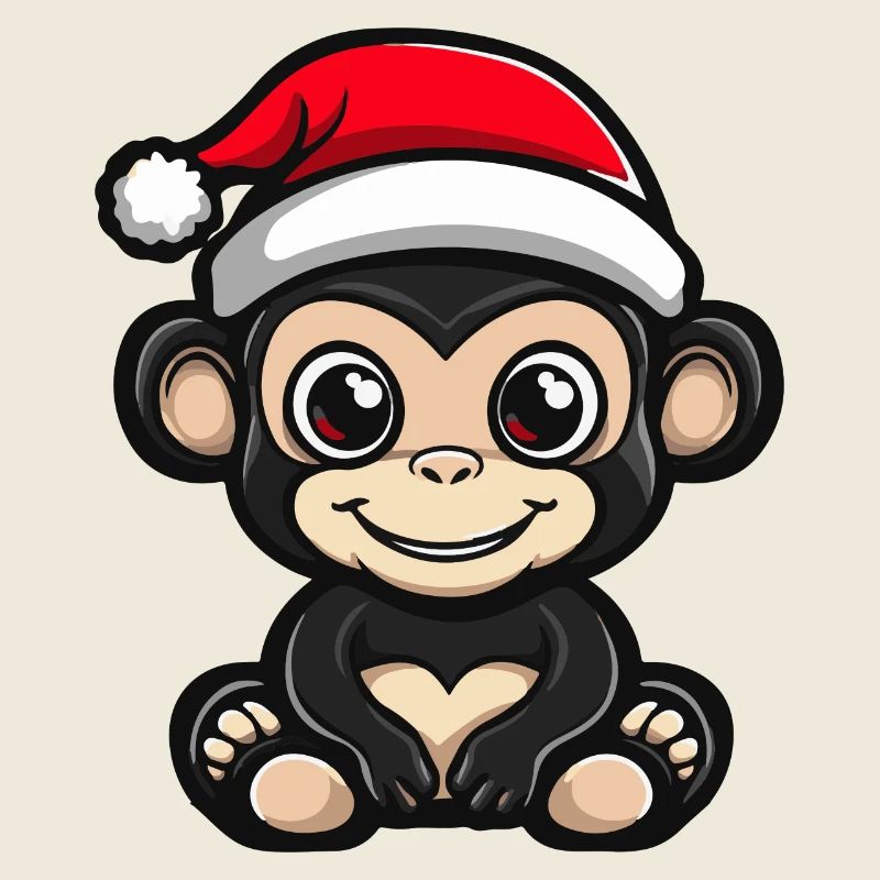 Affe Weihnachten Niedlich