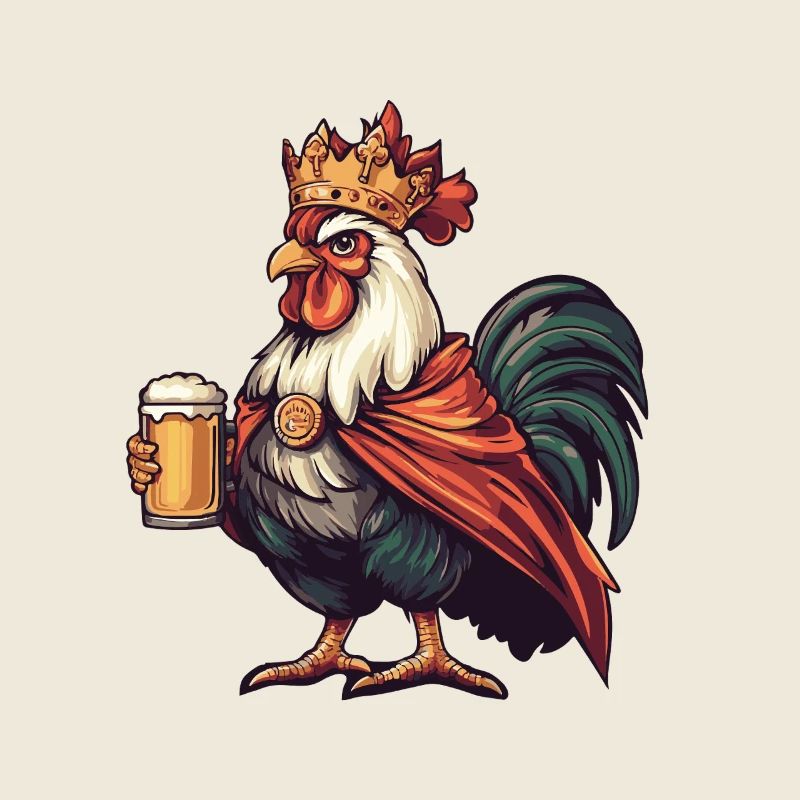 Bière de coq drôle
