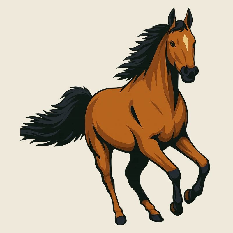Galloping Amber Stallion