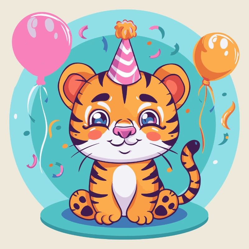 Bande dessinée d’anniversaire de tigre