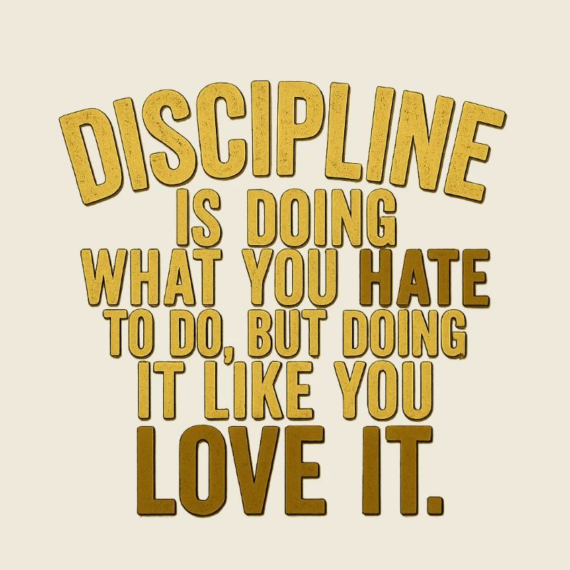 Discipline Motivational Quote Design