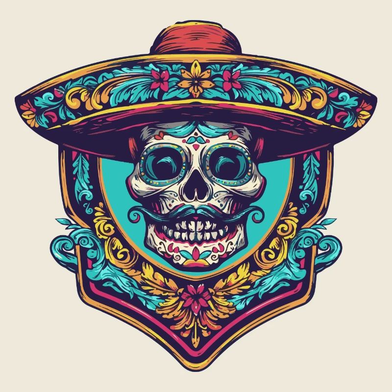 Crâne Mexicain Sombrero