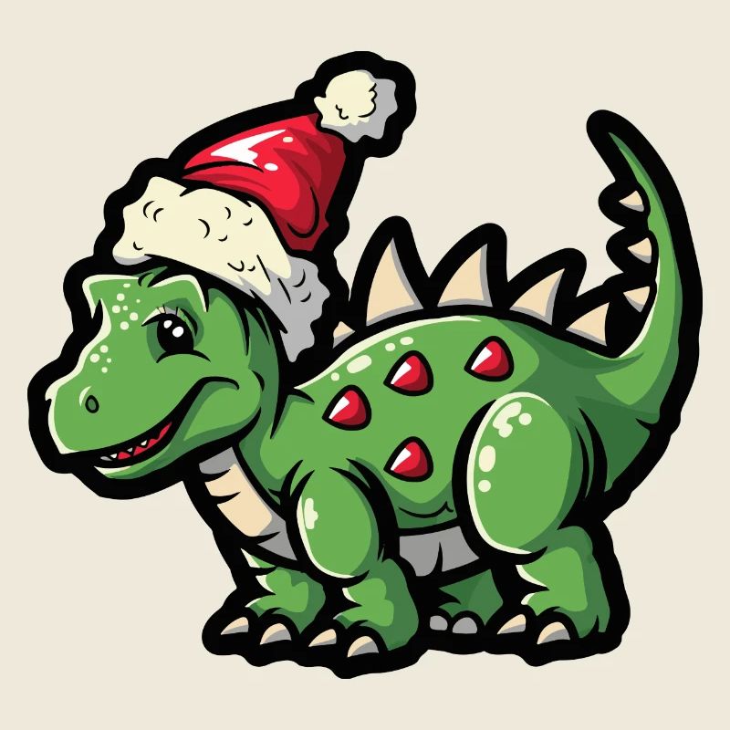 Dinosaur stegosaurus Christmas