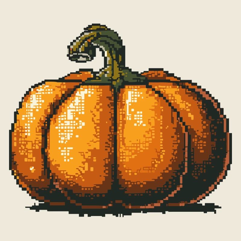 Joueur de pixels citrouille
