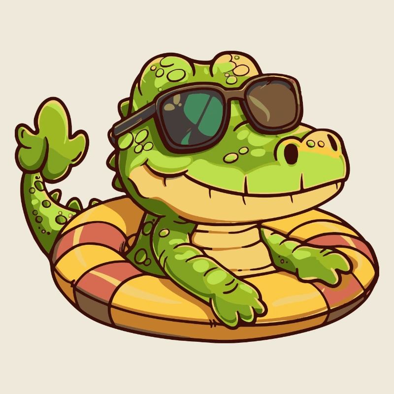 Alligator Sommer Comic