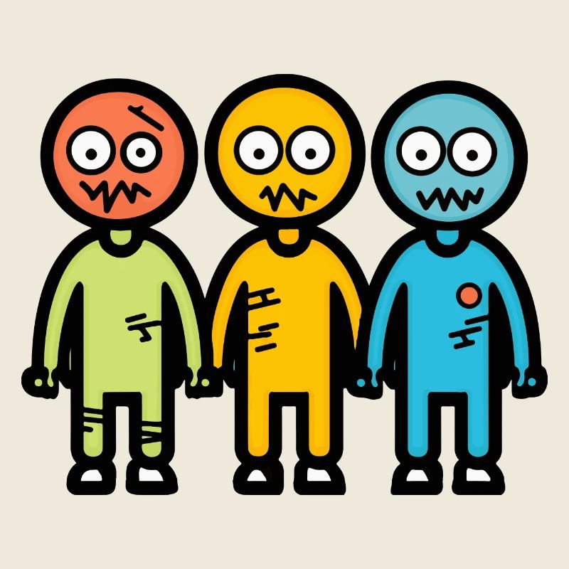 Équipe de bande dessinée Zombies Halloween