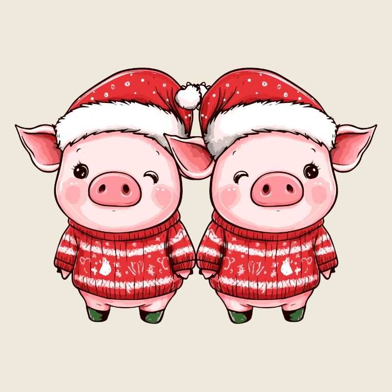 Schwein Weihnachten Team
