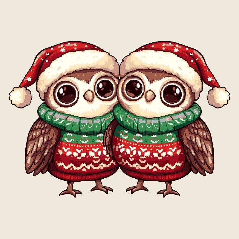 Eule Weihnachten Team