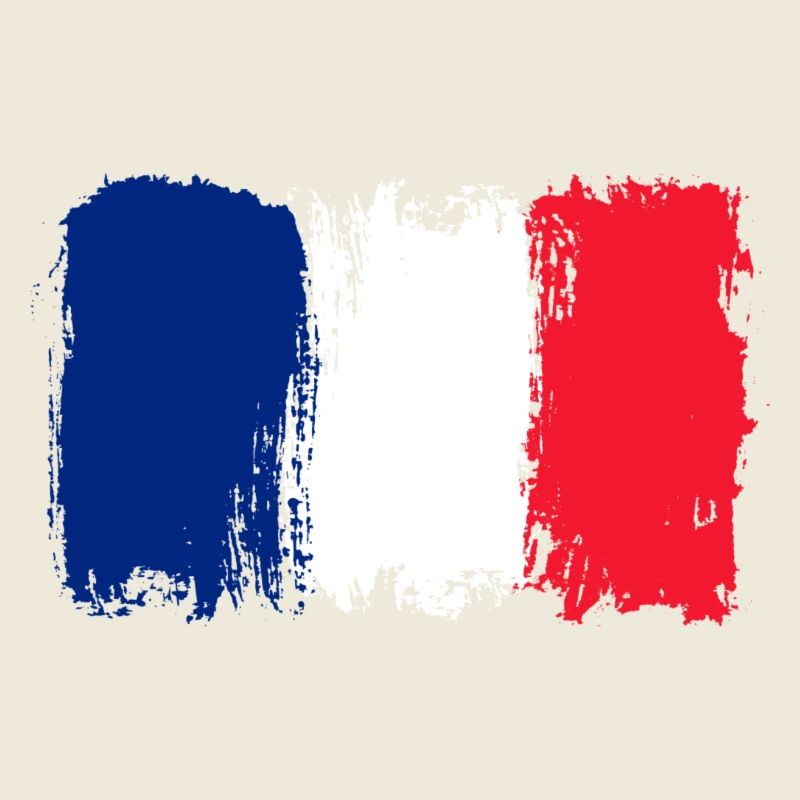 Drapeau Bleu Blanc Rouge Brush