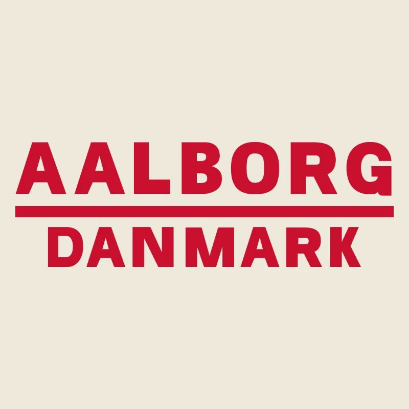 Aalborg Dänemark Rotes Textdesign