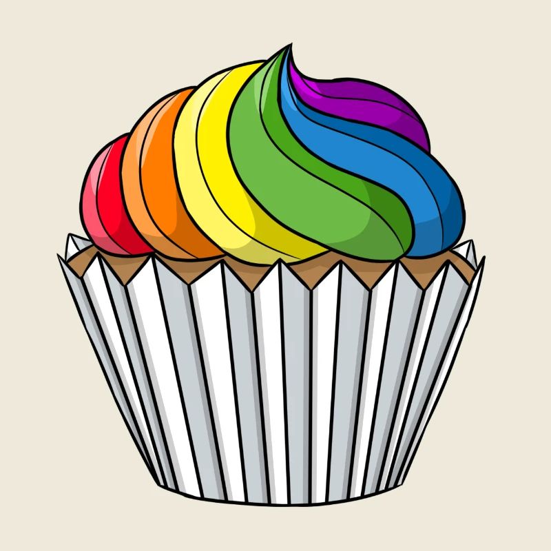 Gay Pride Cupcake