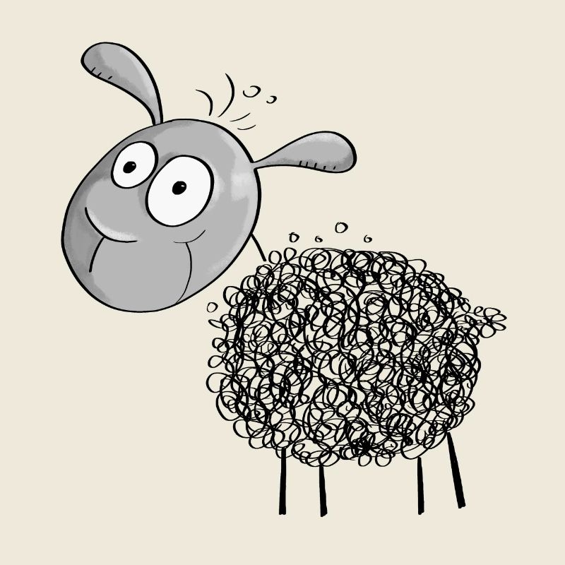 Kleines Wollschaf - Schaf Comic