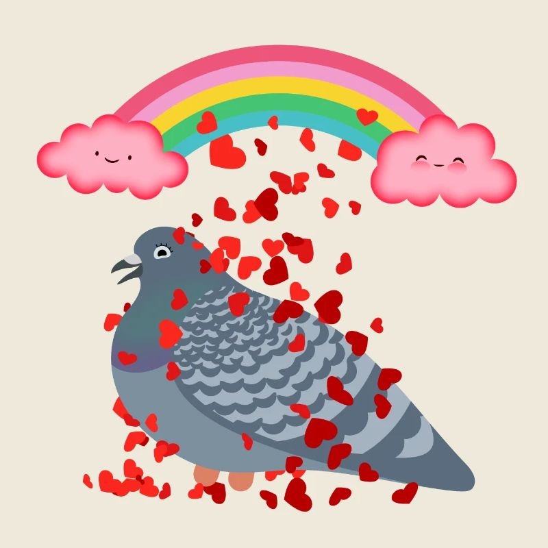Happy Valentine Pigeon Friend