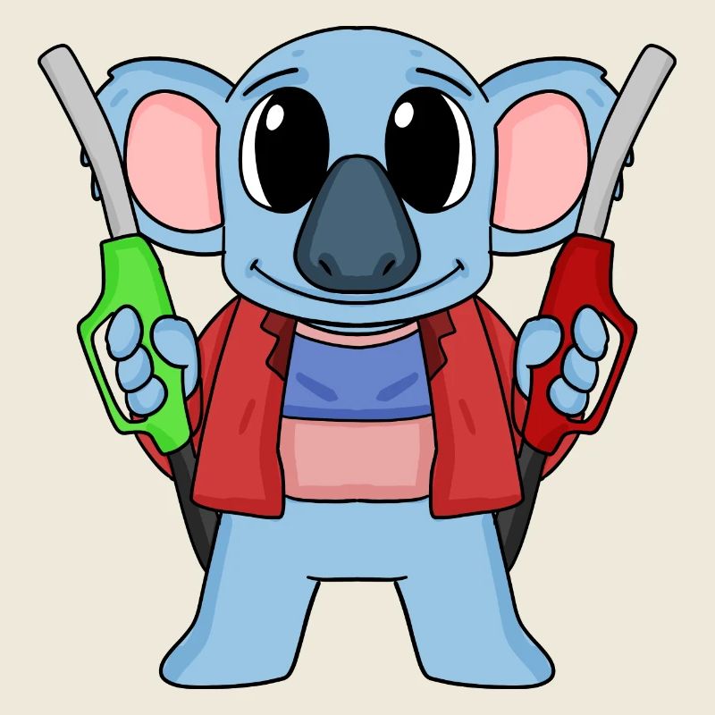 Gas station attendant Koala gas station
