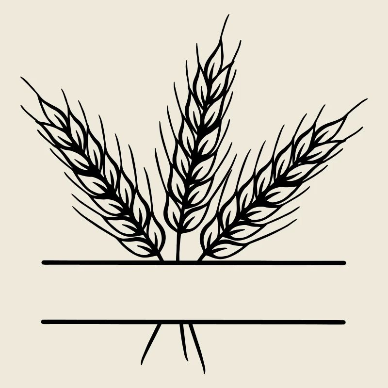 Text banner three grain stems