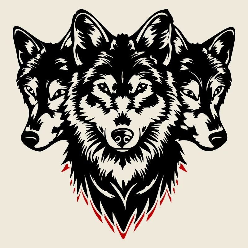 Wolf Kopf Rudel