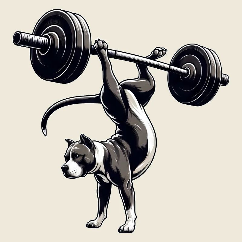 Pitbull Dog Training Haltère Équilibre sur les mains