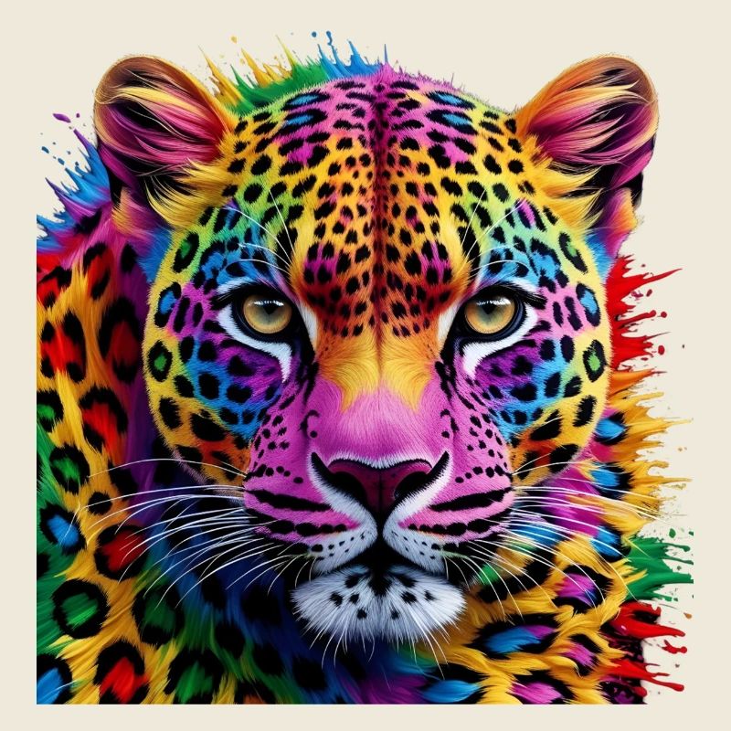 colorful leopard