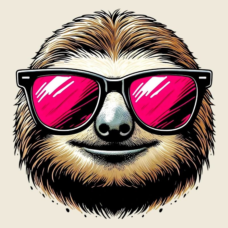 Faultier mit Sonnenbrille