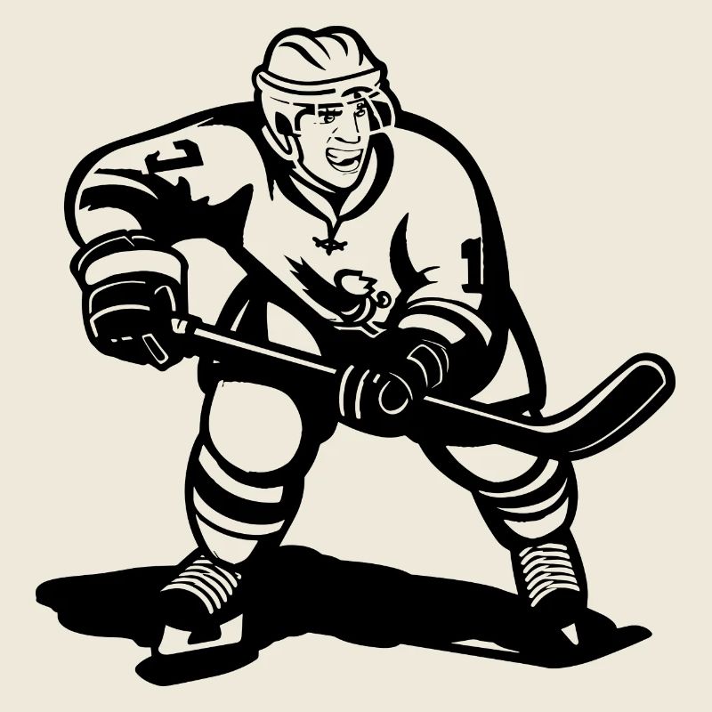 Eishockeyspieler Skizze