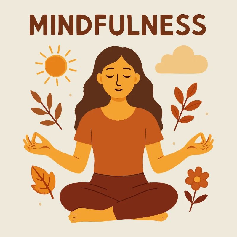 Mindfulness - Digitale Illustration der Meditation