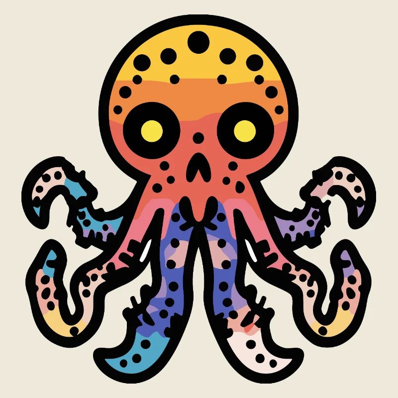 Octopus Halloween Comic Funny