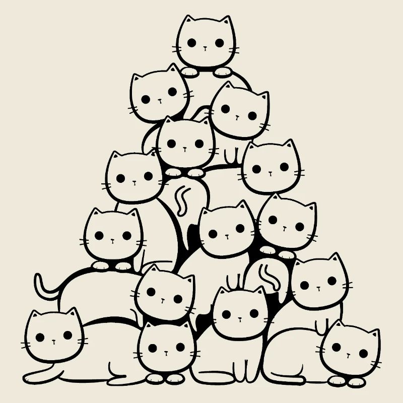Katzen Weihnachtsbaum