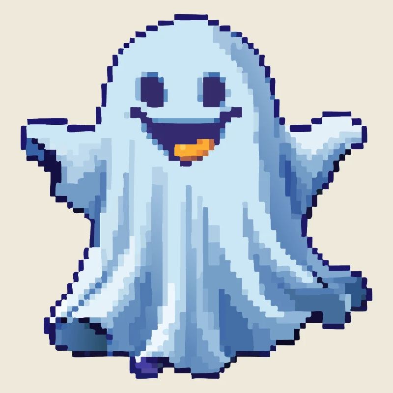 Pixel Ghost: Pixelated Friendly Spirit