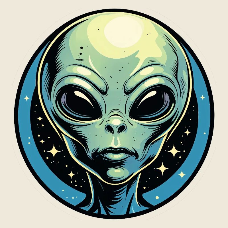 Alien Head in the Cosmic Circle