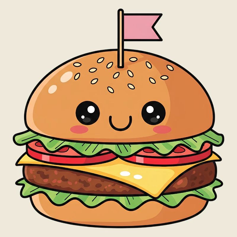 Cheeky Burger Maskottchen