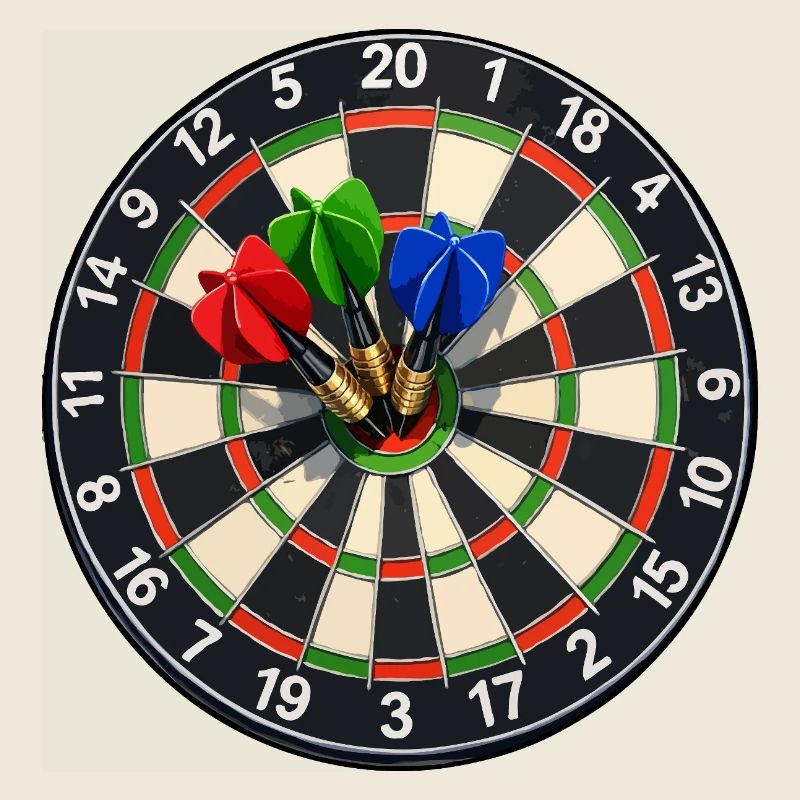 Dartboard Bullseye Three Darts
