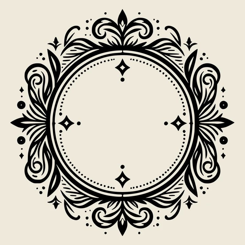 Ornament Frame Round