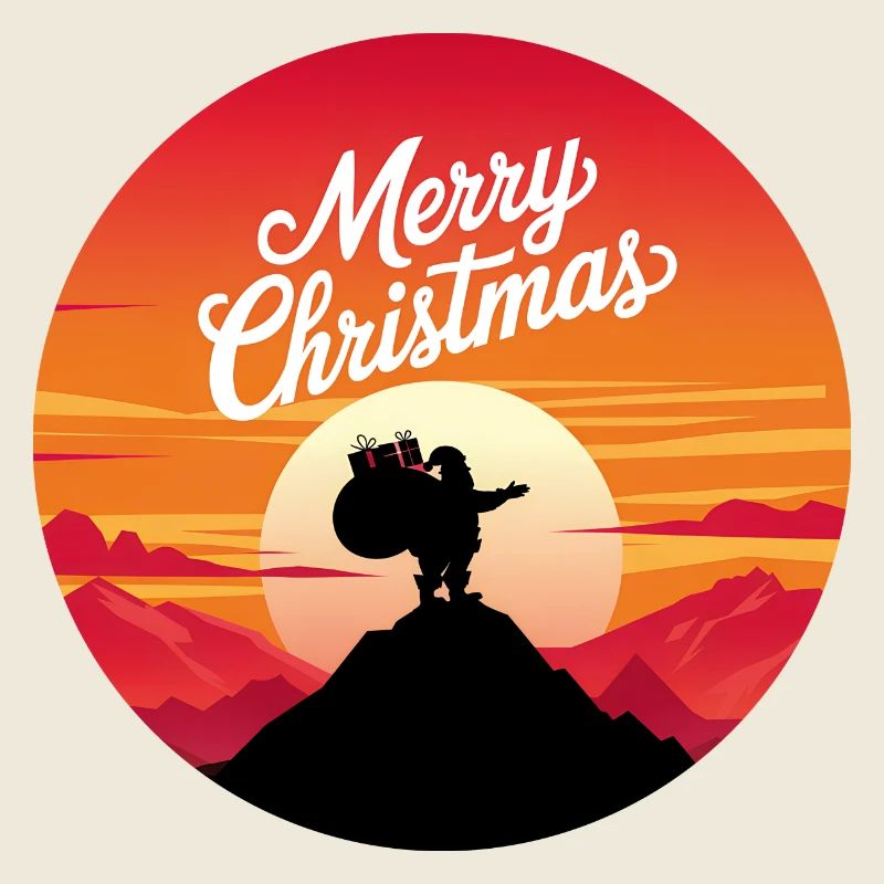 Santa Claus on Mount Merry Christmas