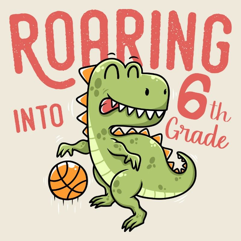 Roaring into 6th Grade Dinosaur Basketball