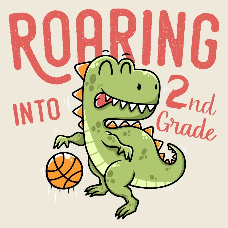 Brüllen in den Dinosaurier-Basketball der 2. Klasse