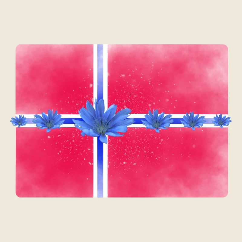 Drapeau de la Norvège Fleurs de la Saint-Jean