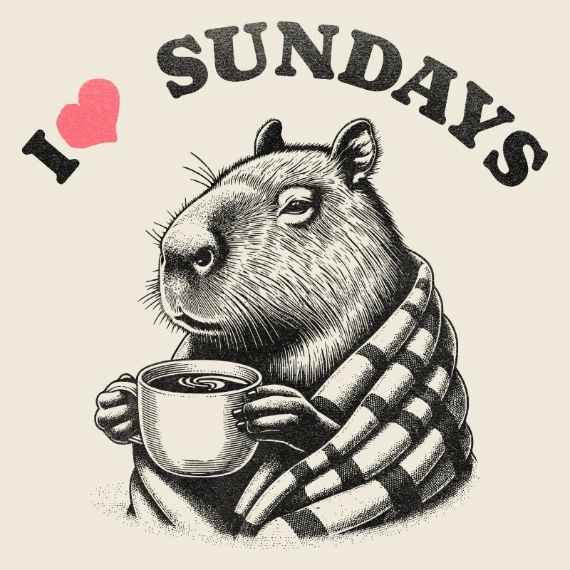 I love Sundays Capybara