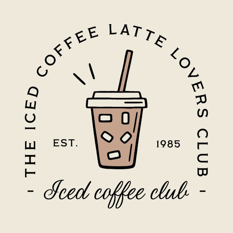 Eiskaffee Iced Latte Ästhetik lustig