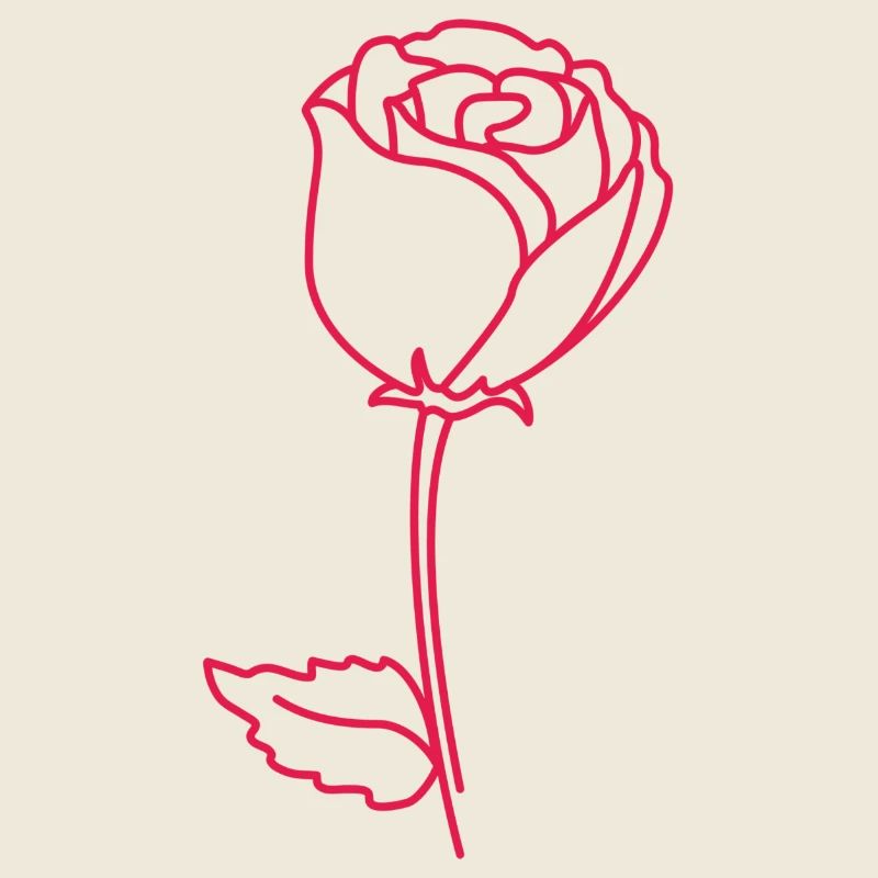 Rosenumriss Neonpink