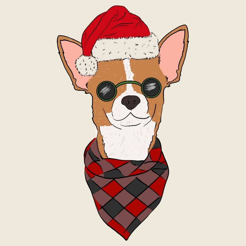 Chihuahua Pull de Noël Rouge Blanc Cheveux Courts