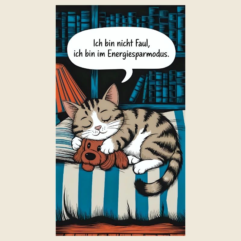 Cat in energy-saving mode