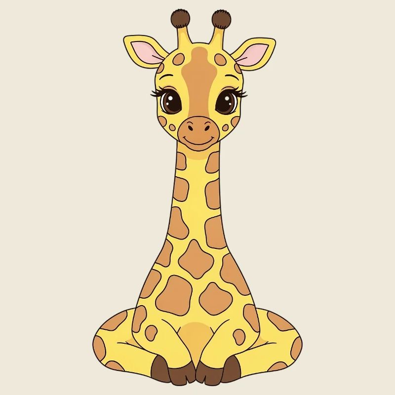Illustration de girafes mignonnes