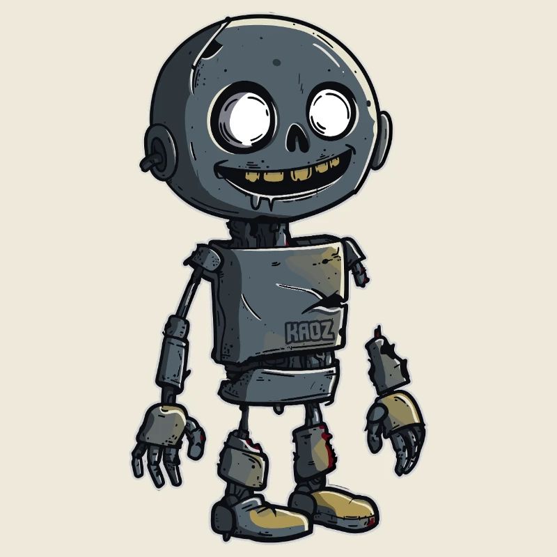 Petit robot zombie à scrap